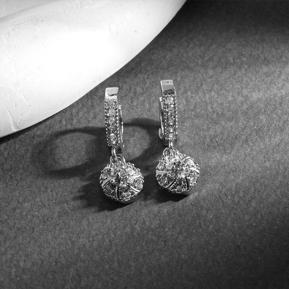 Elyon- Stone studded dangler earrings