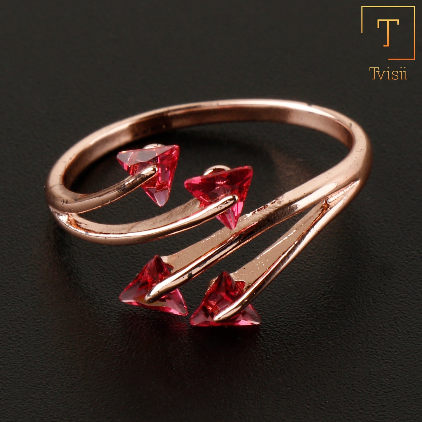 Eternal Shine- Stone studded metal ring