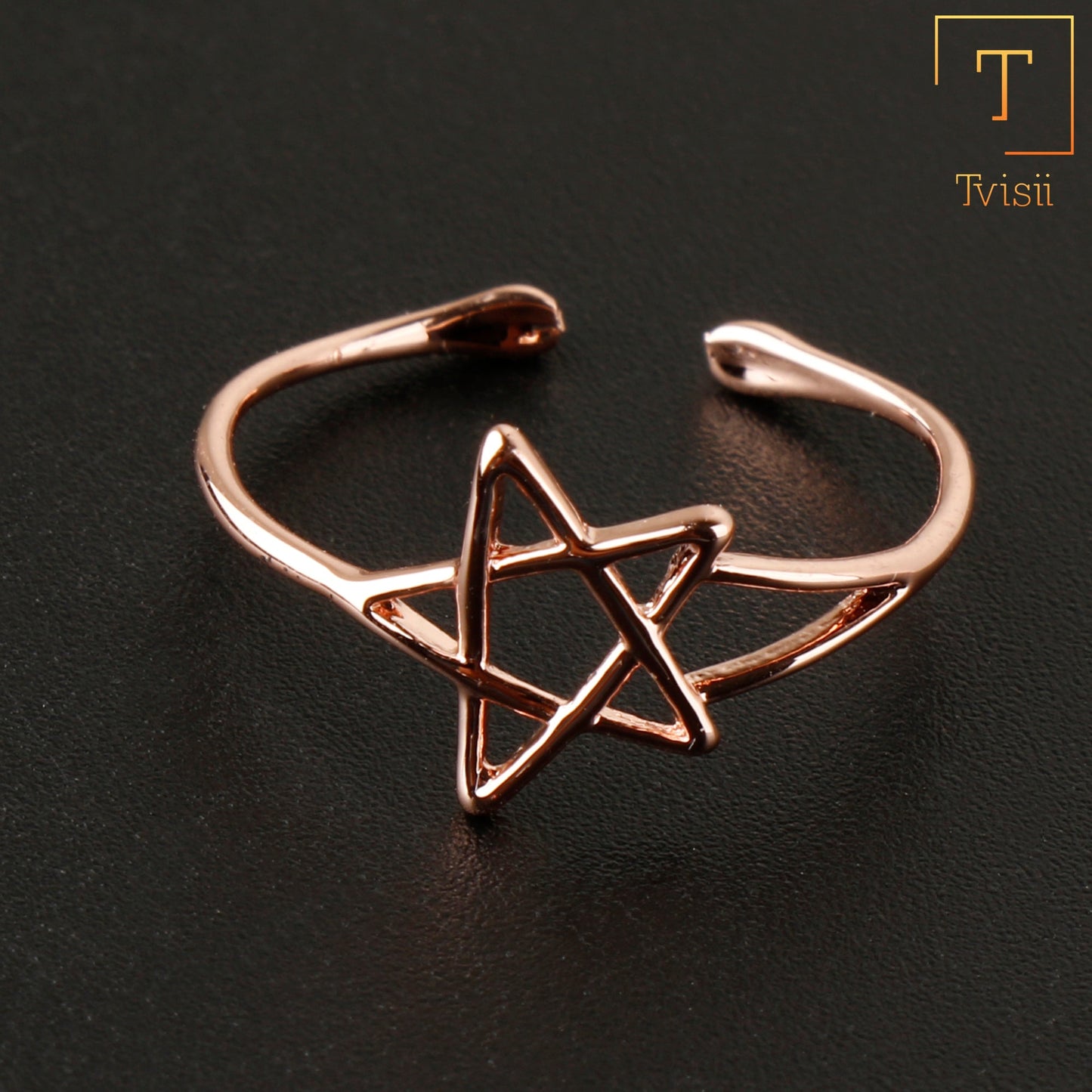 Stunning Star- Metal star ring