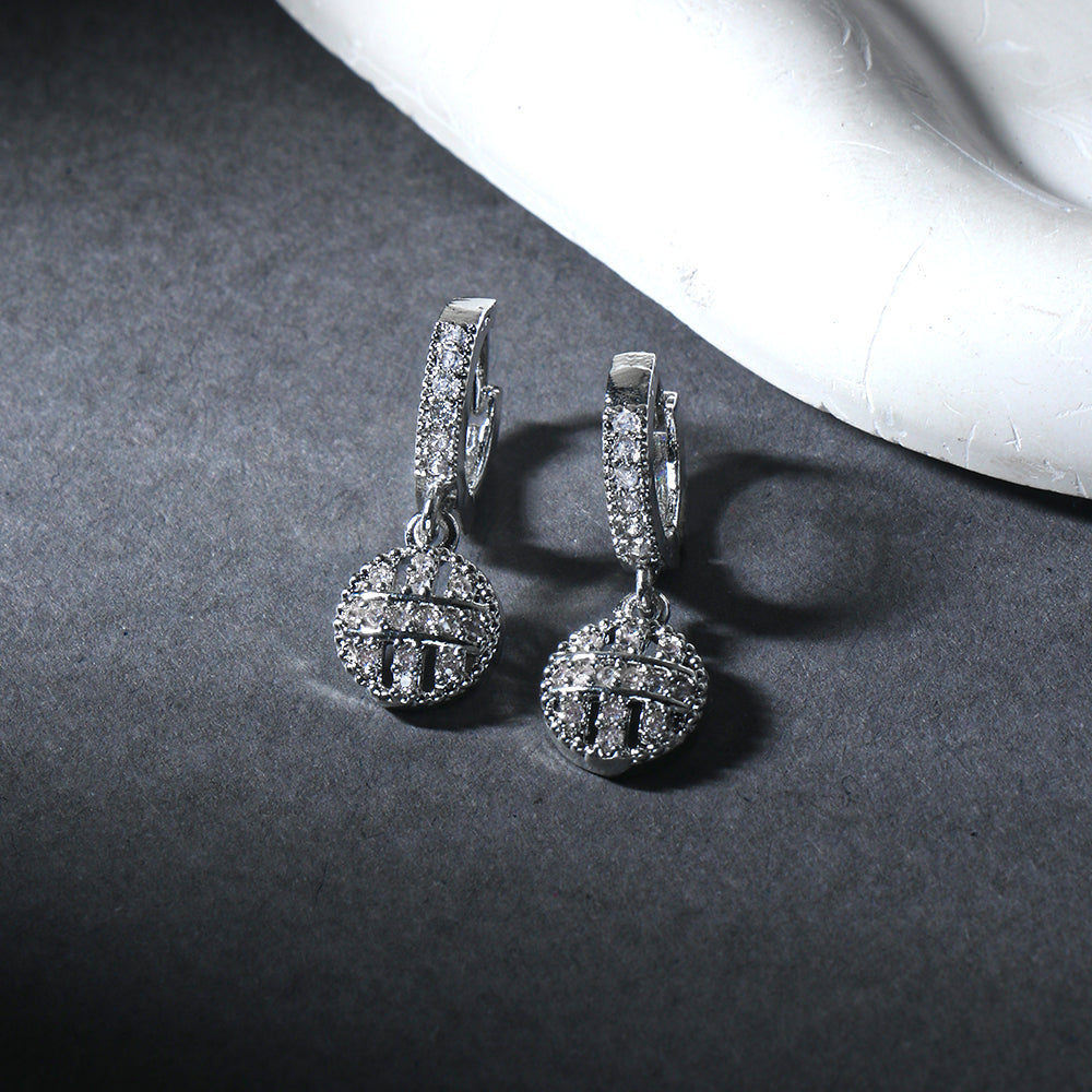 Elara- Stone studded dangler earrings