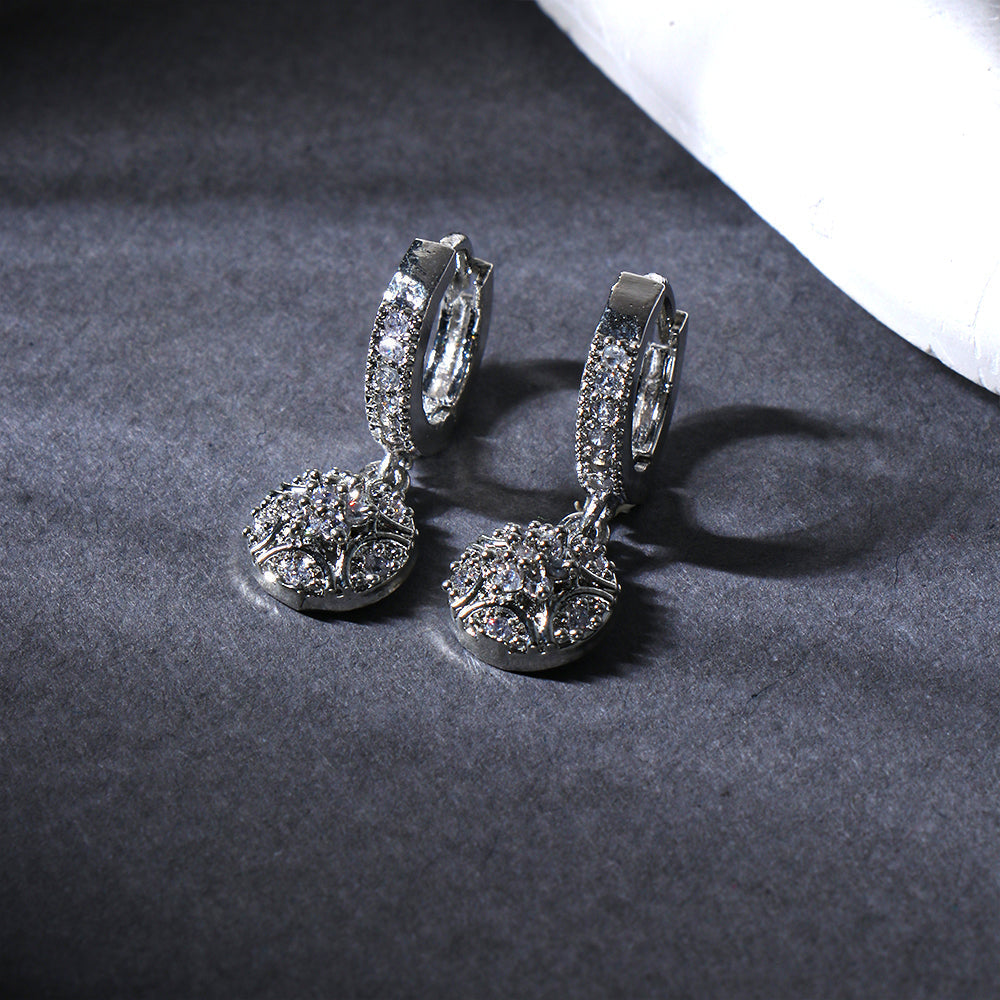 Astrae- Stone studded dangler earrings