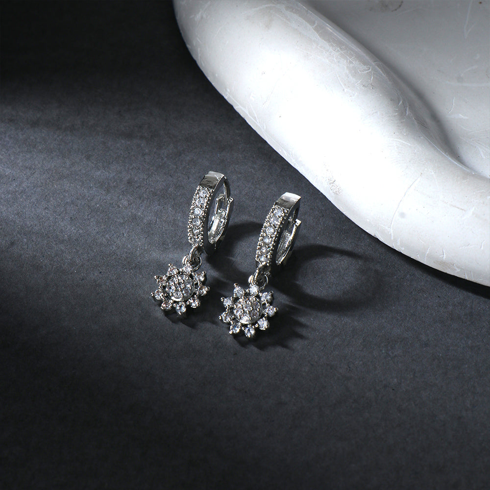 Solea- Stone studded dangler earrings