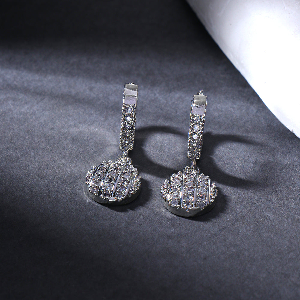 Selene Form- Stone studded dangler earrings