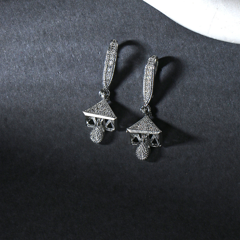 Celest- Stone studded dangler earrings