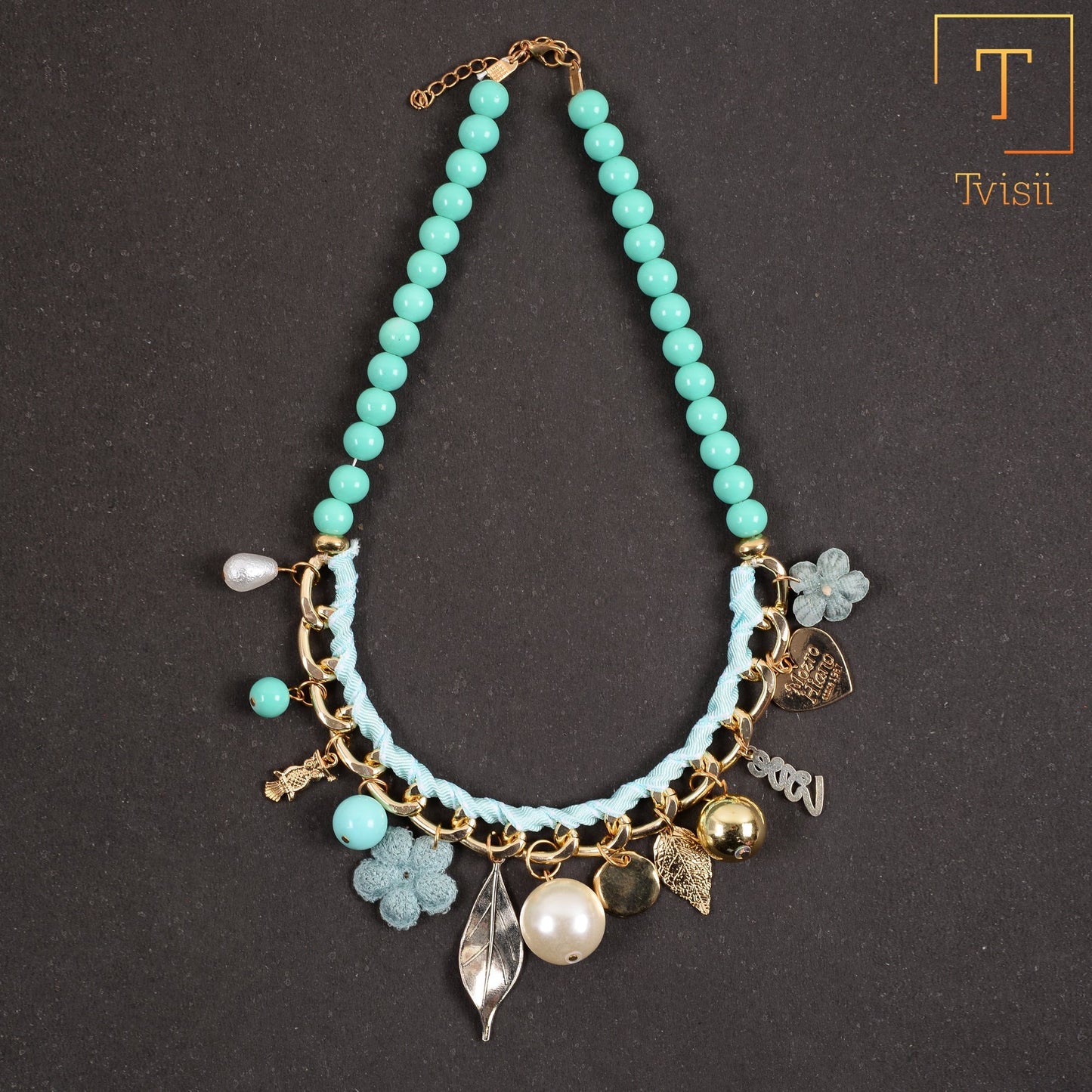 Aura Burst- Charm Studded Beaded Neckpiece