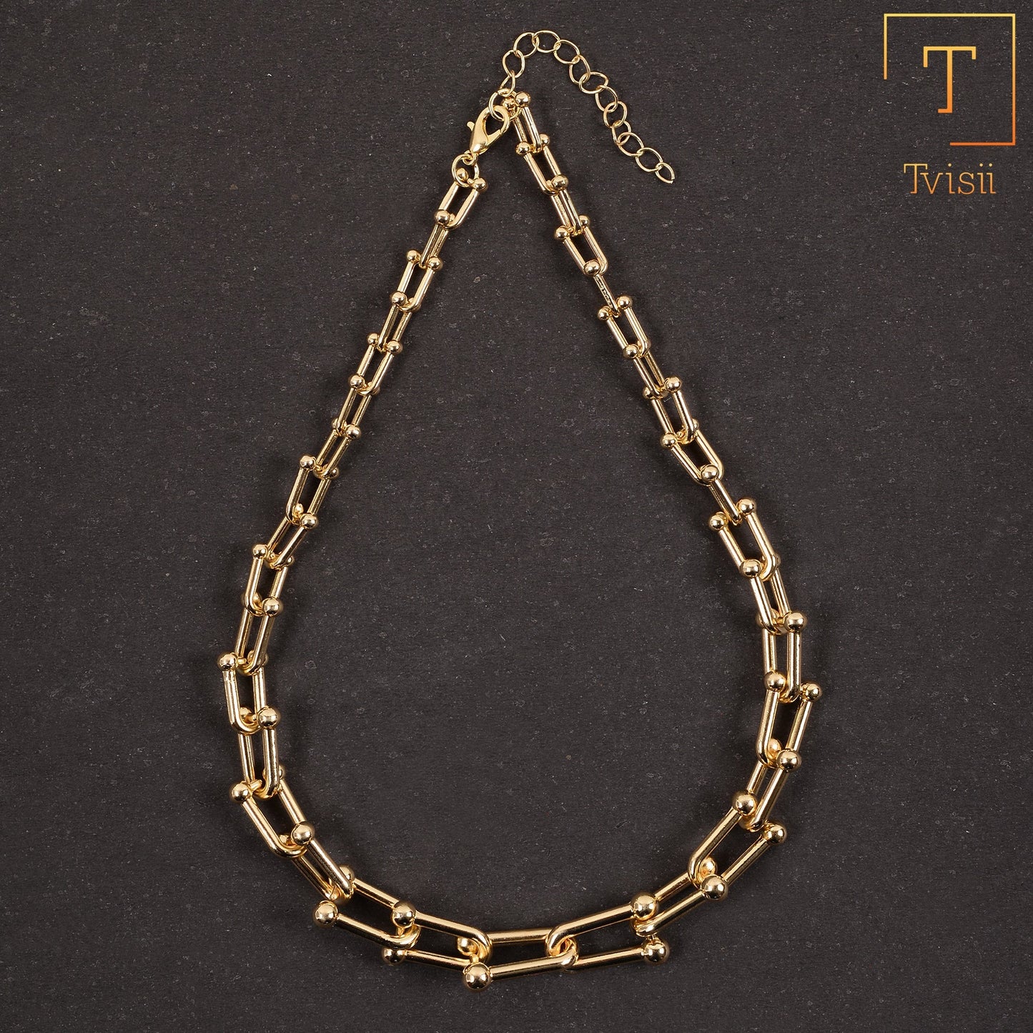 Ocean Beam- golden minimal layered necklace