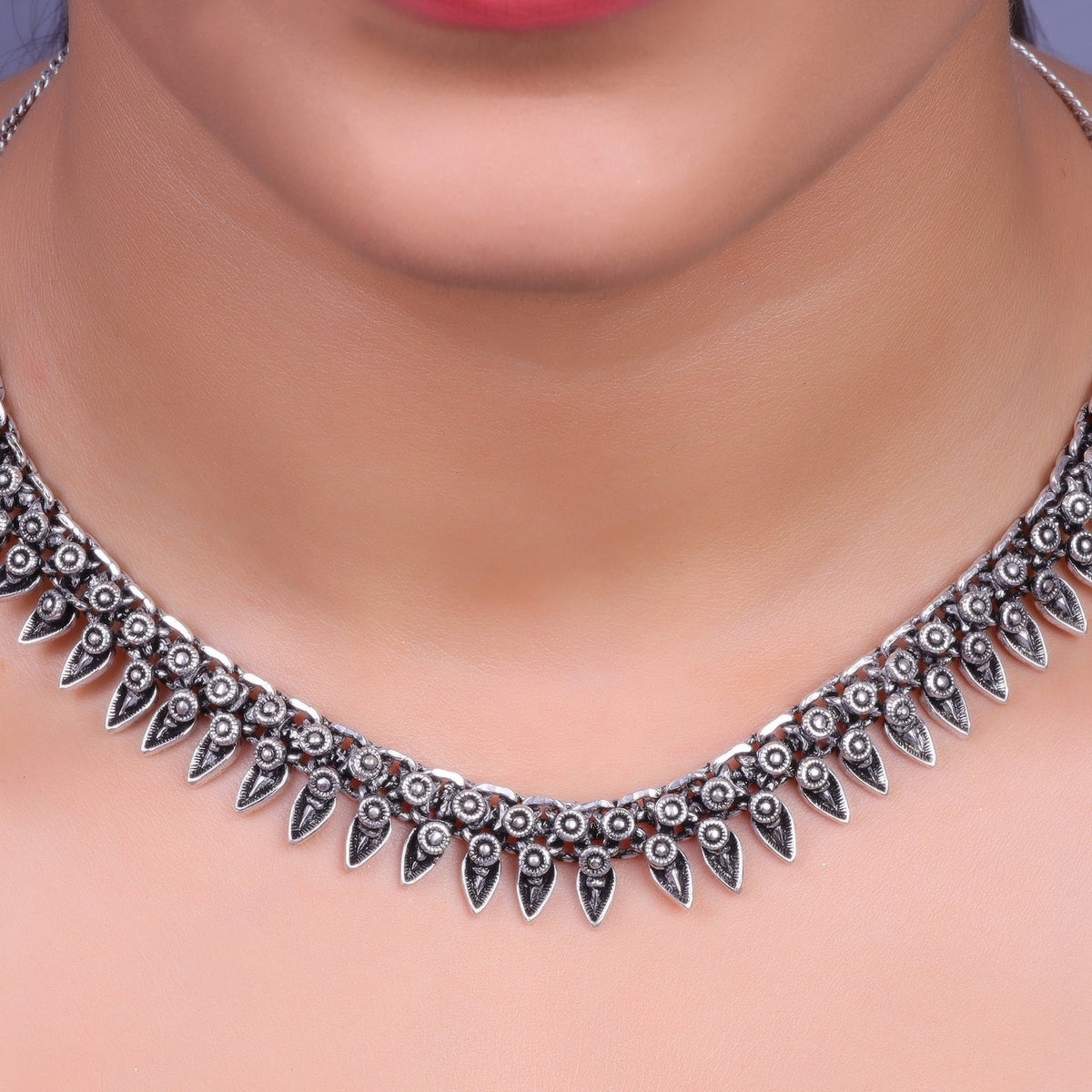 Rajhar- Oxidised Necklace