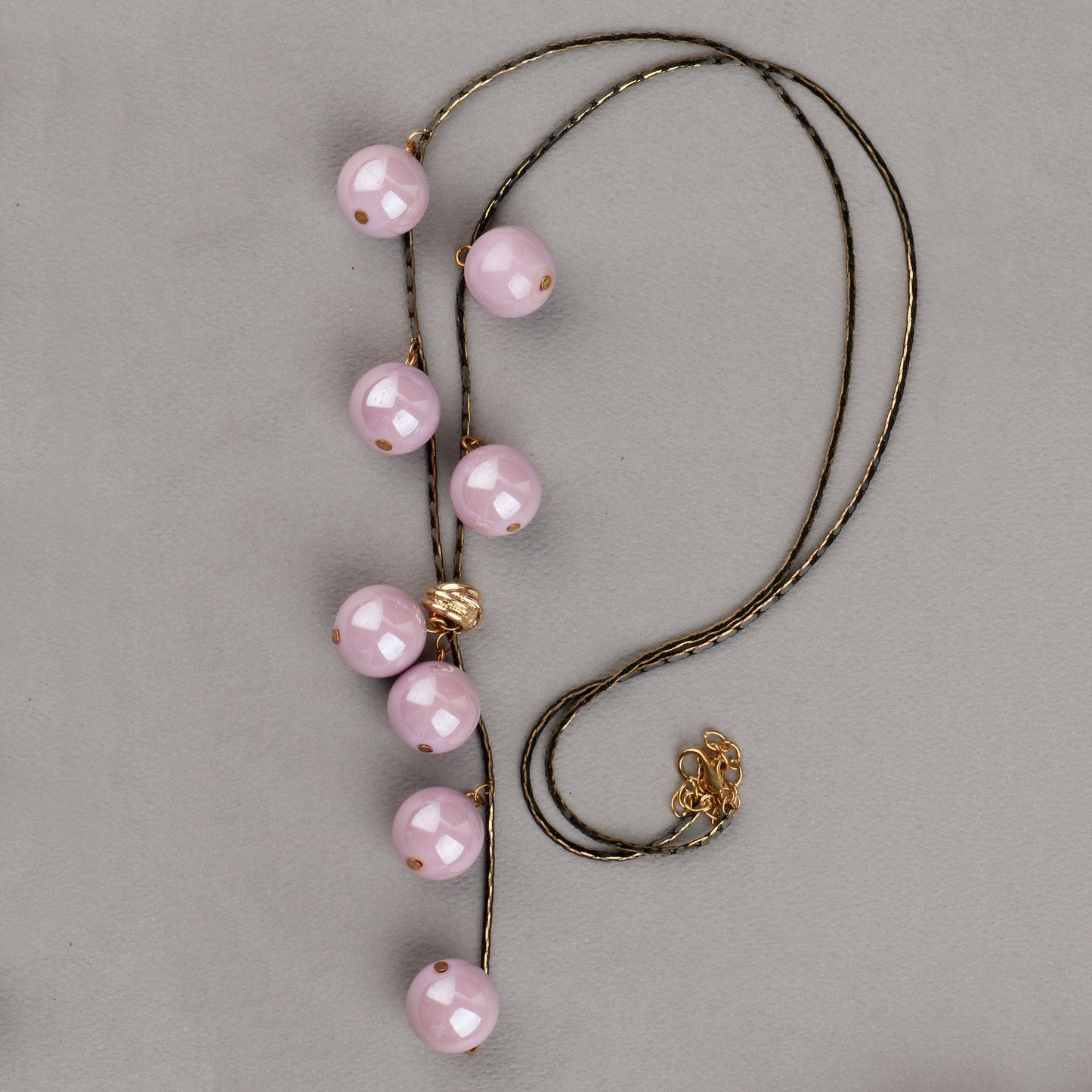 Golden Pop- Bead Studded Neckpiece