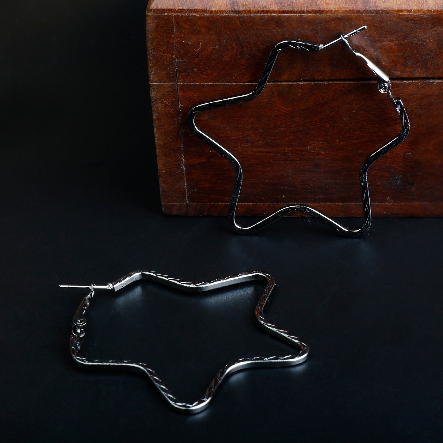You're a star- Star shaped hoop earrings