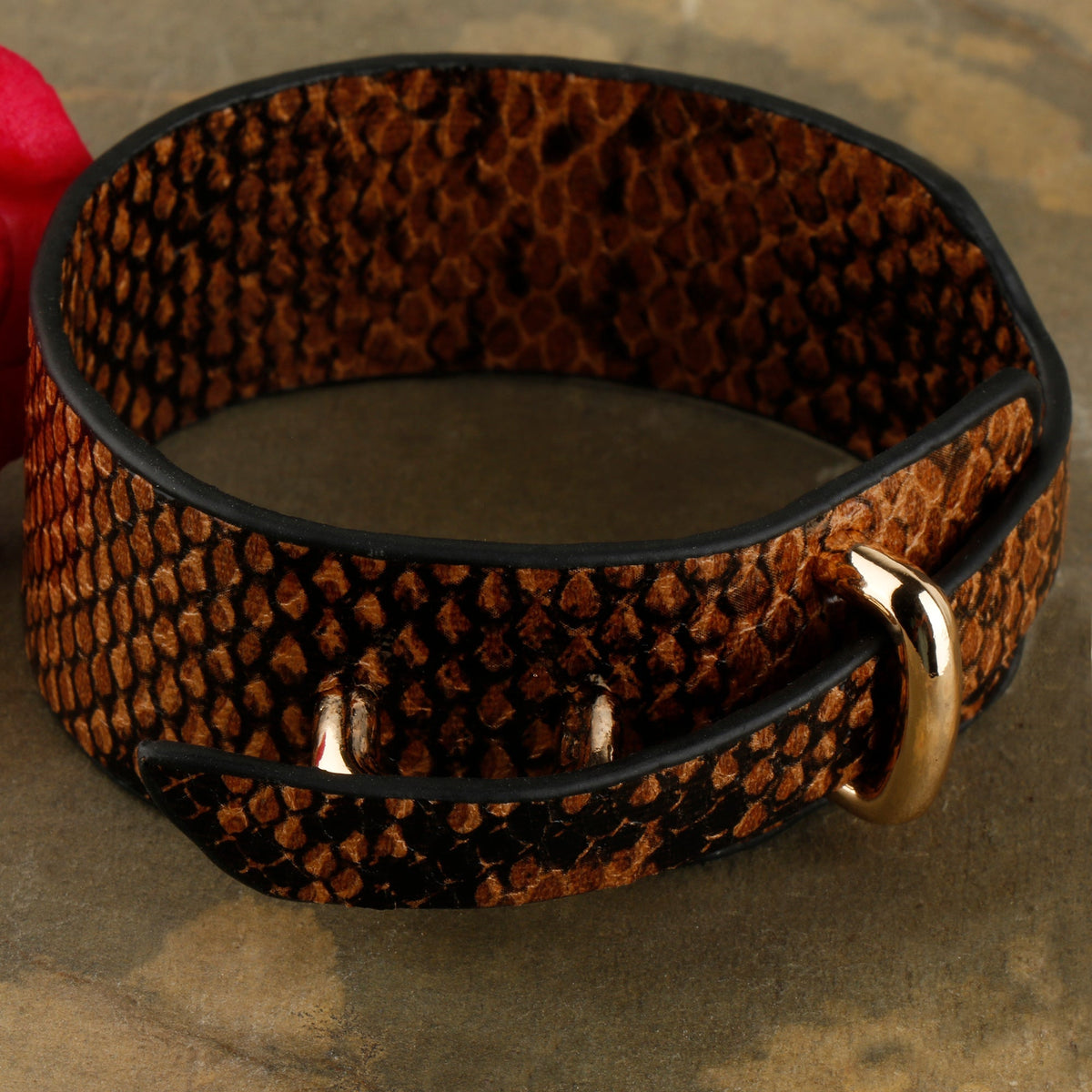 Desert Leather Thread- Statement Leather Bracelet