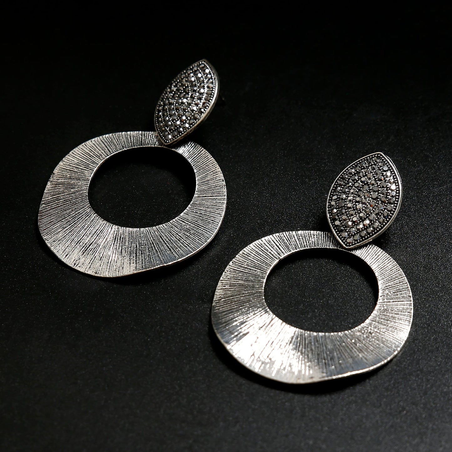 Moon Dew- Metallic dangler Earrings
