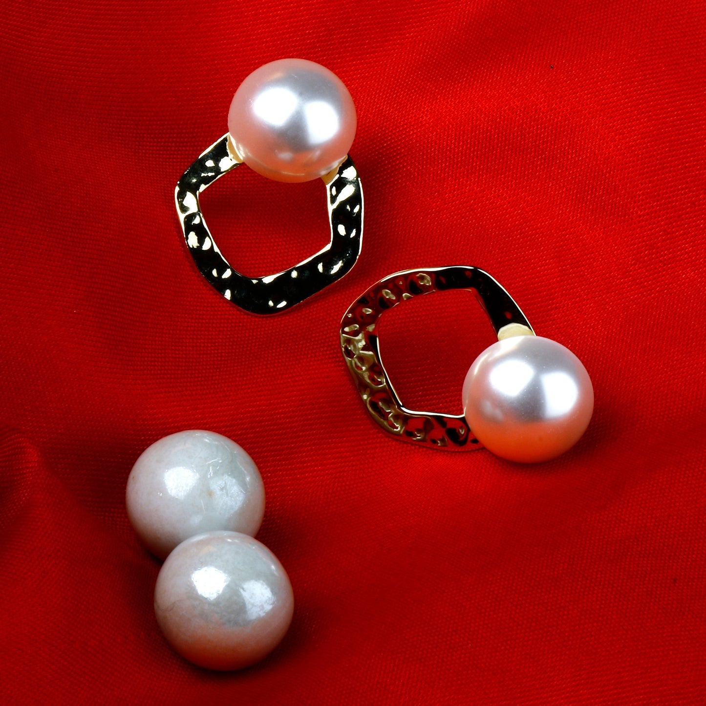 Pearl Dust- Pearl studded Stud Earrings