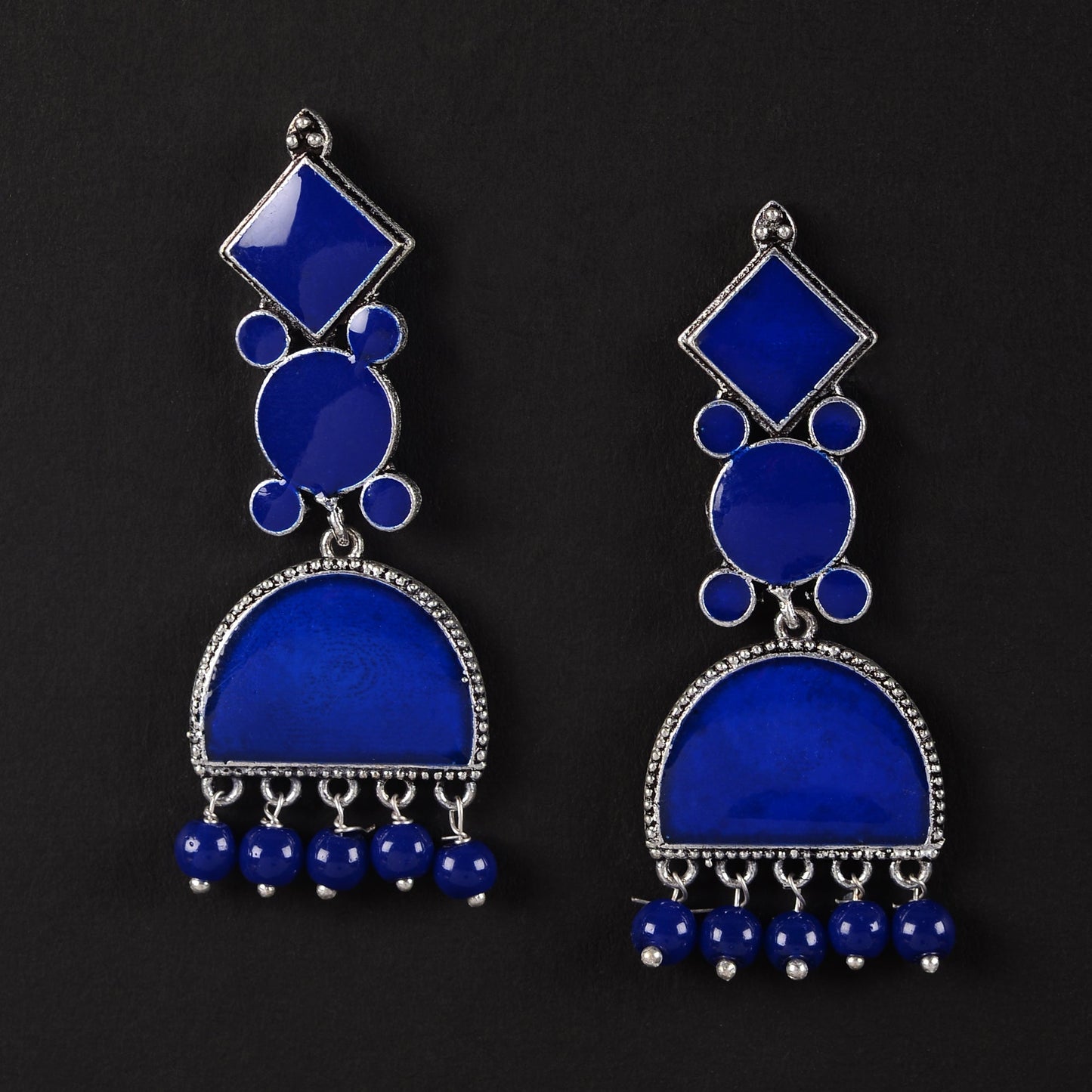 Aakar- Silver Brass dangler earrings