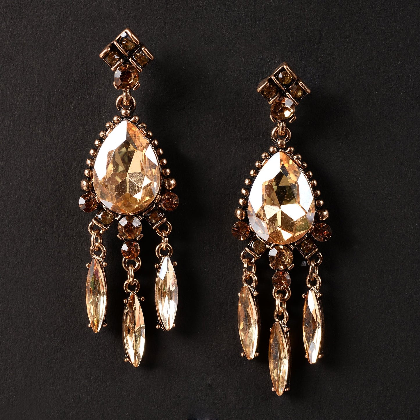 Stellar Flow- Stone studded dangler Earrings