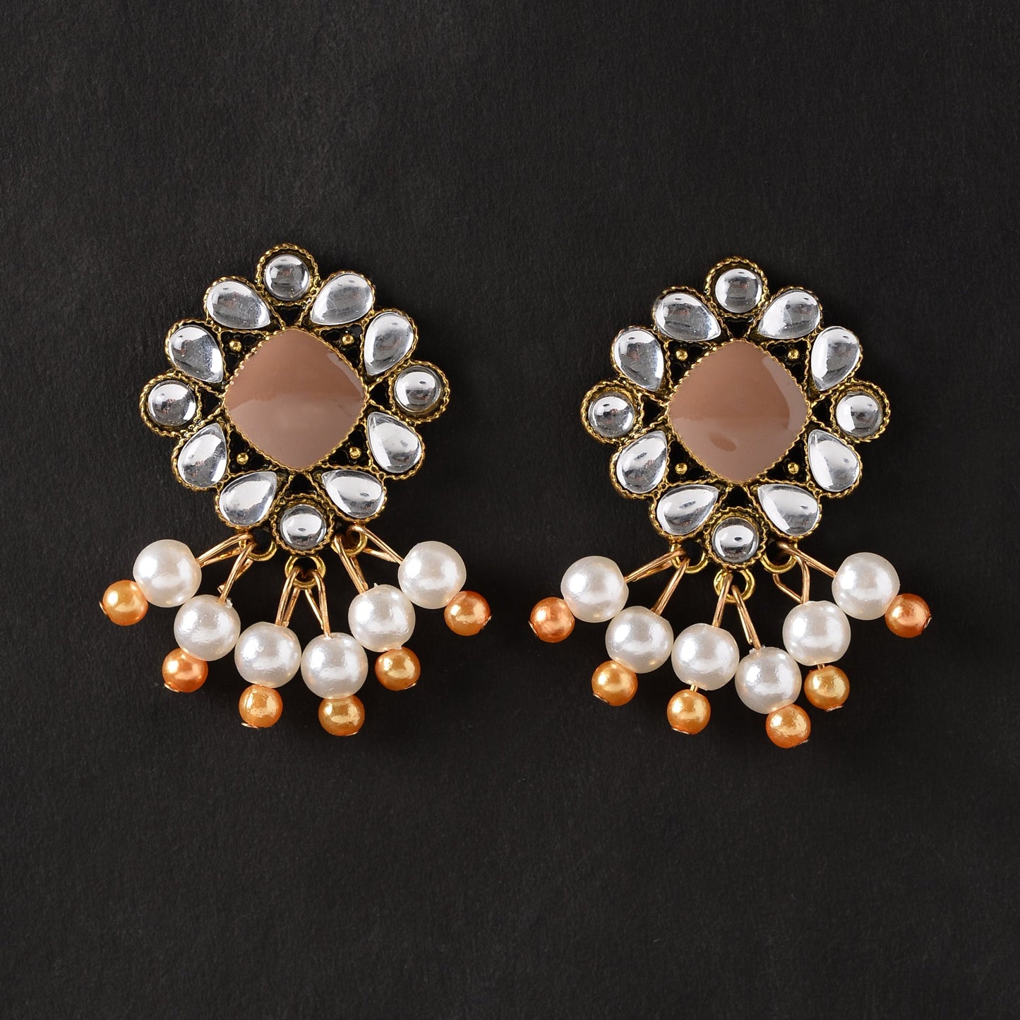 Galaxy Shine- Designer pearly Stud Earrings