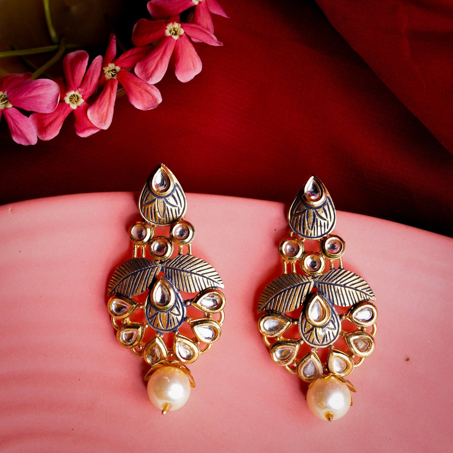 Amoli – Hanging Pearl Dangler Earrings