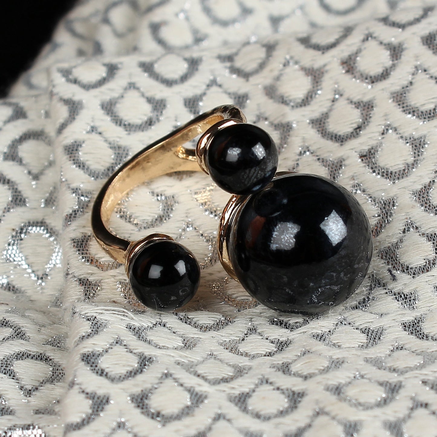 Gilded Glow- Shiny Metal Ring