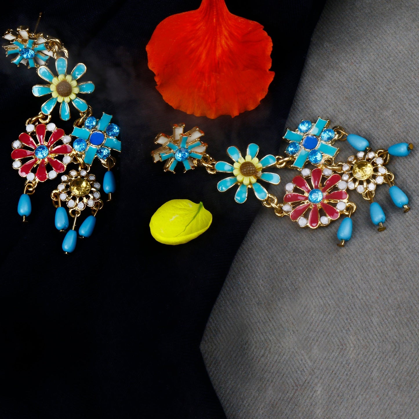 Mood Drop- Vibrant dangler earrings