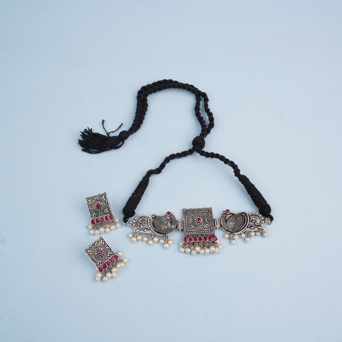 Shubhrangi – Oxidised Brass Necklace Set