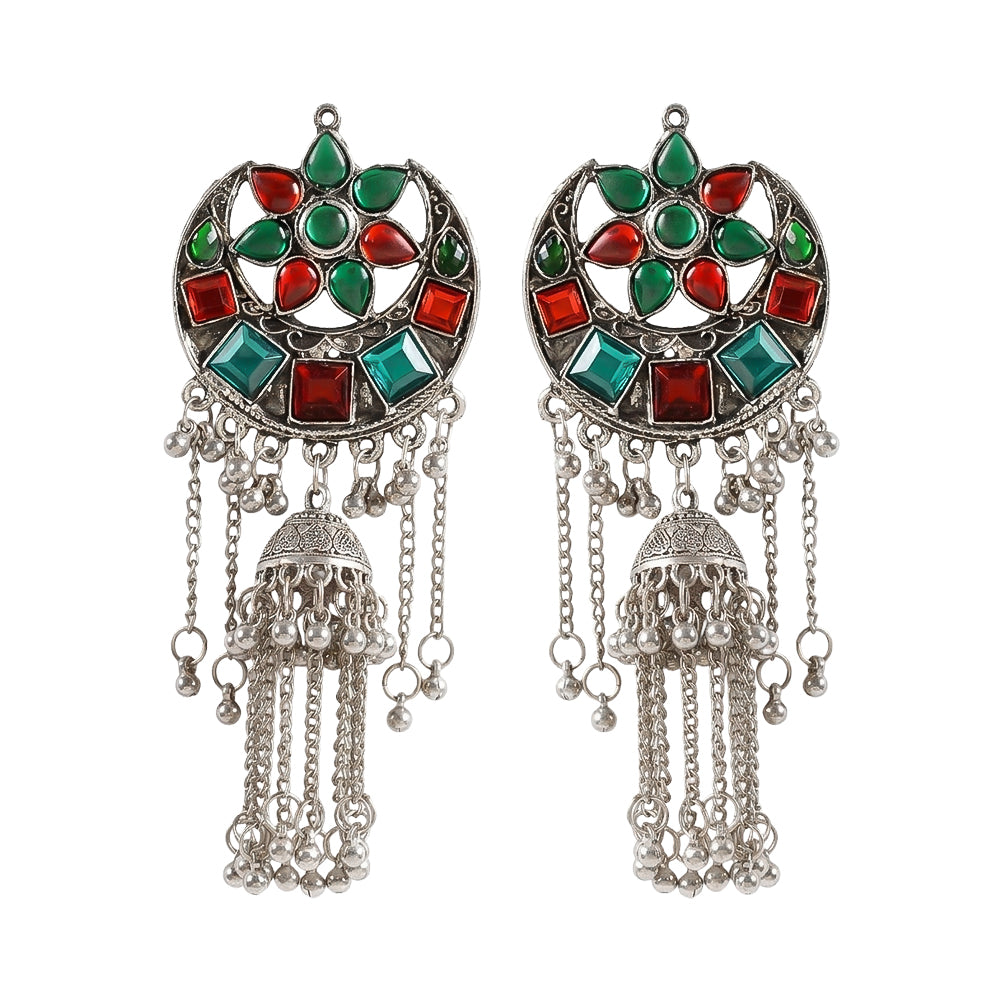 Queen’s Grace- Stone studded Jhumki Earrings