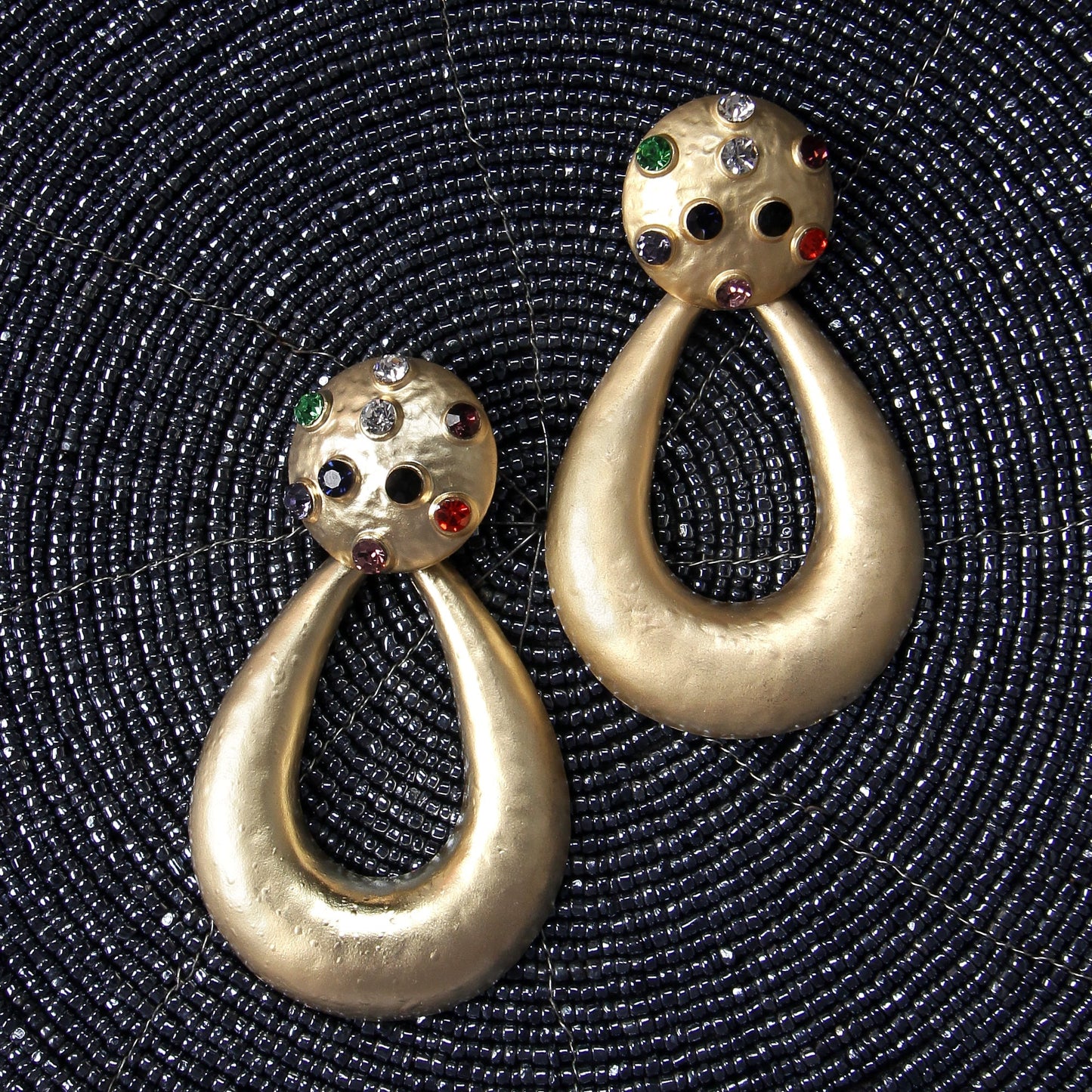 Golden Dynasty- Stone studded Dangler earrings