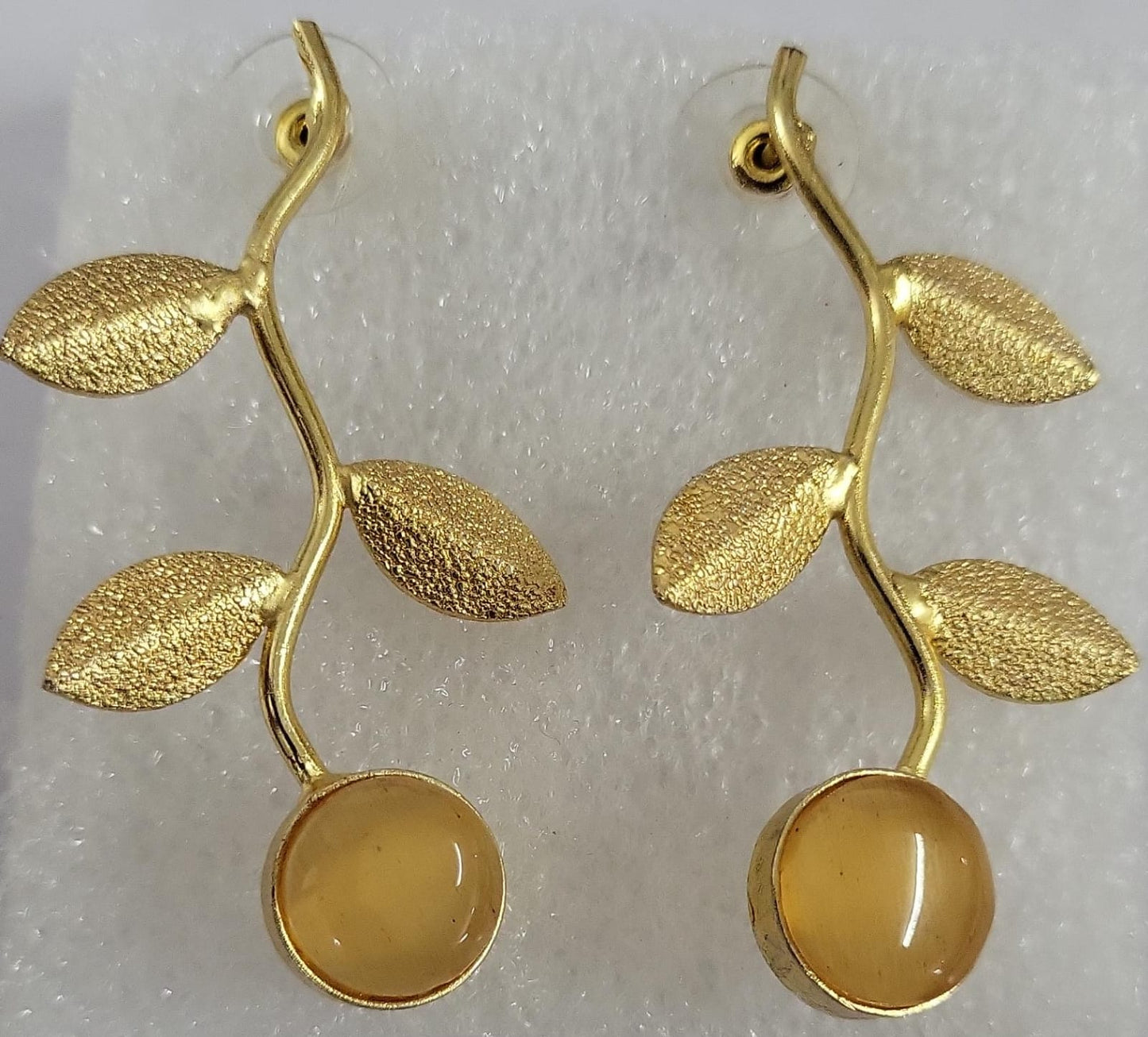 Ananta- Stone Studded Earrings(Yellow)