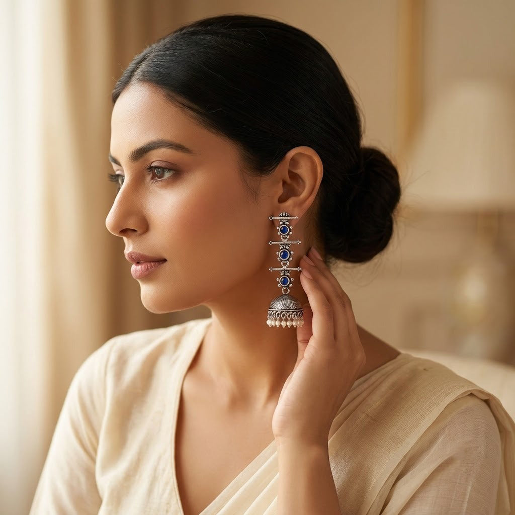 Royal Triple Bell Layered Earrings