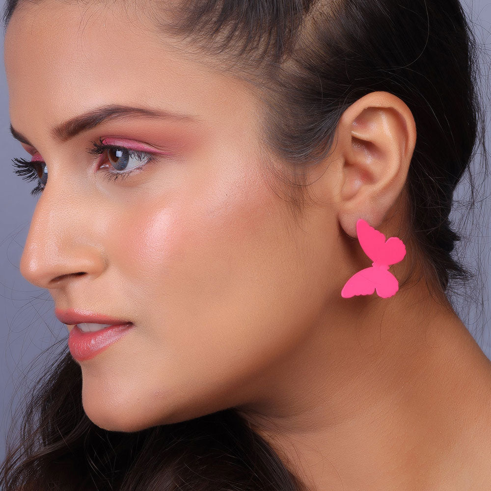 Vibrant Butterfly Stud Earring