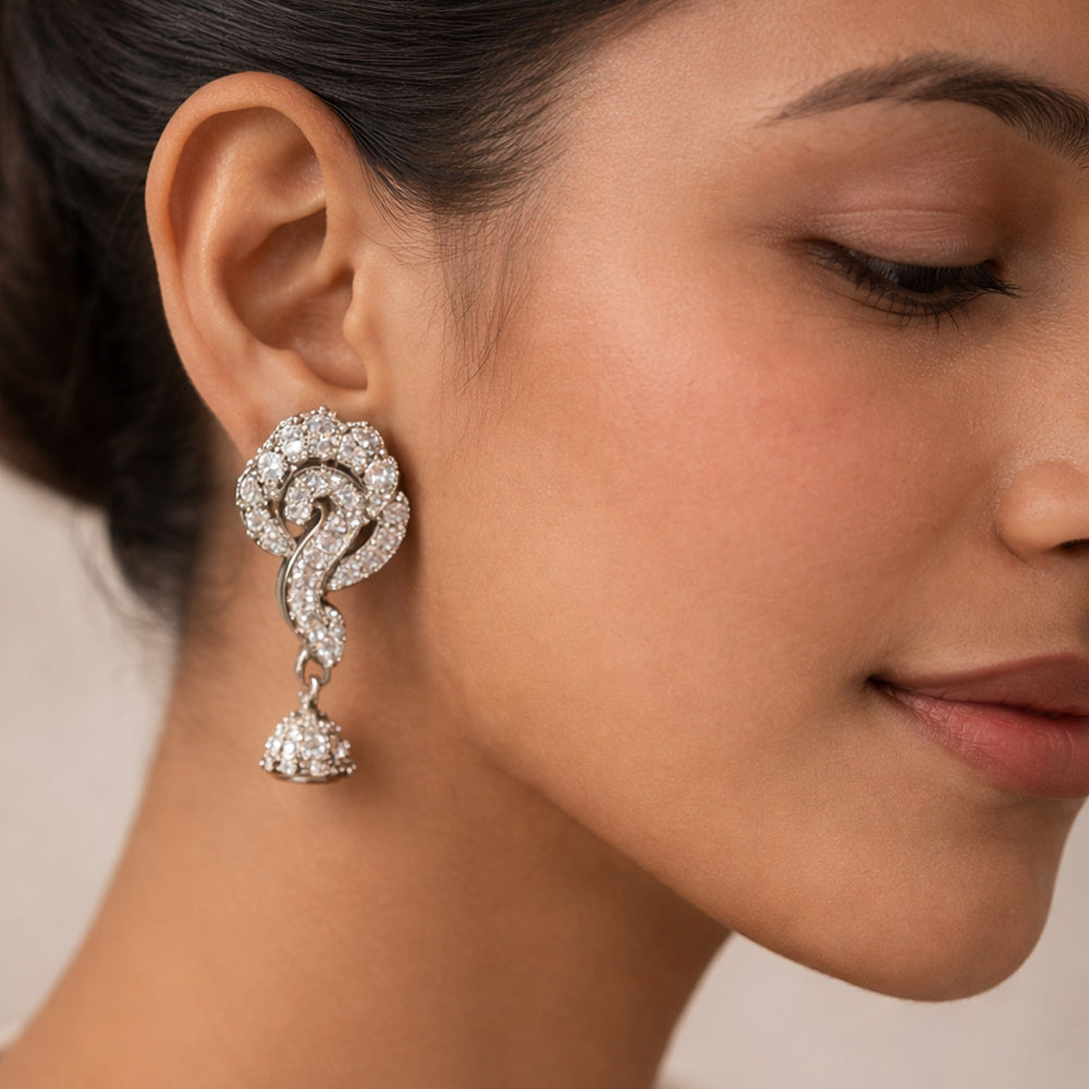 Starielle- Stone Studded Zirconia Dangler Earrings