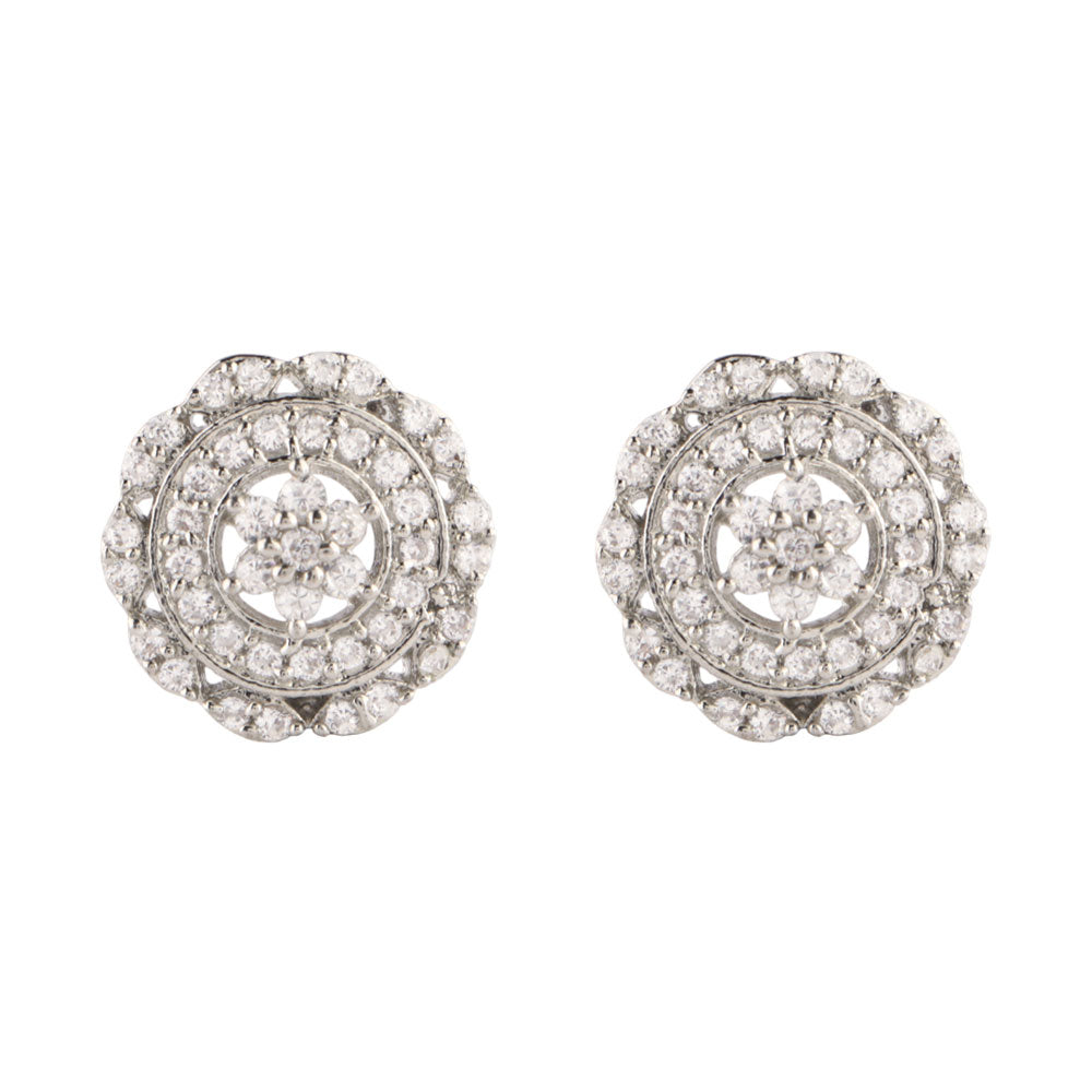 Auralyn- Stone Studded Zirconia Stud Earrings