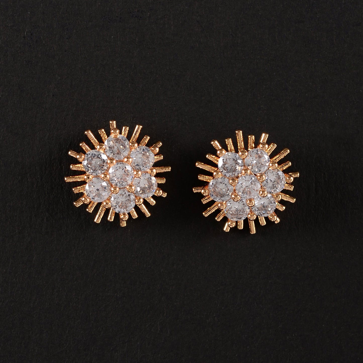 Auriellea- Stone Studded Zirconia Stud Earrings