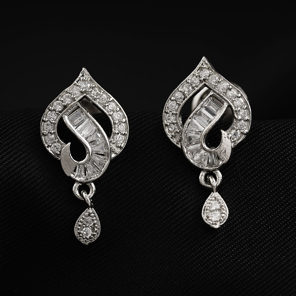 Noctavia- Stone Studded Zirconia Dangler Earrings