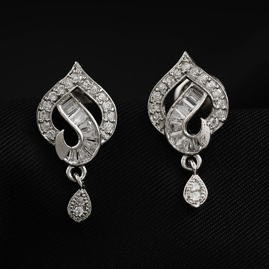 Noctavia- Stone Studded Zirconia Dangler Earrings
