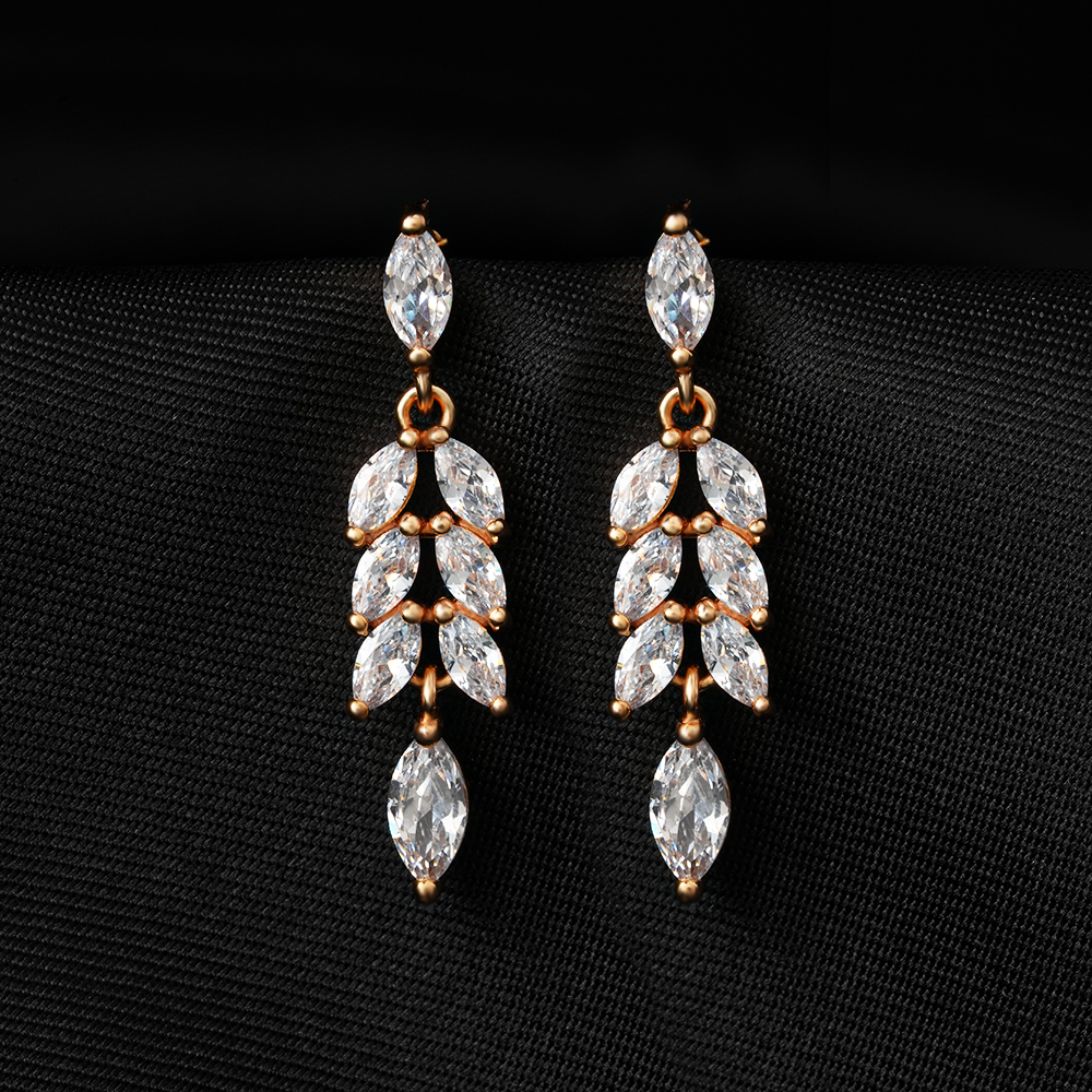 Nightrielle- Stone Studded Zirconia Dangler Earrings