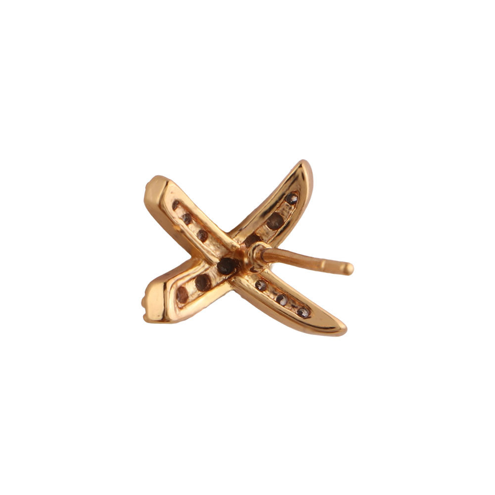 Moonrose- Stone Studded Zirconia Stud Earrings