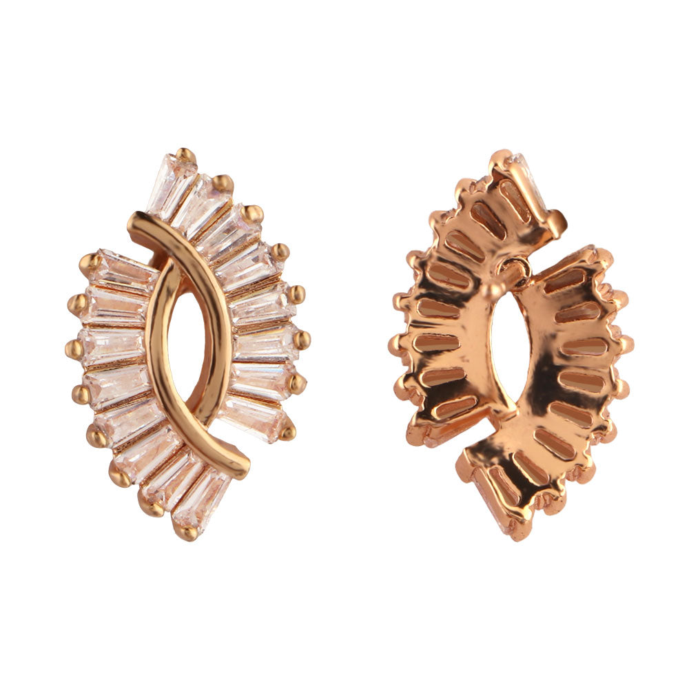 Aurinelle- Stone Studded Zirconia Stud Earrings