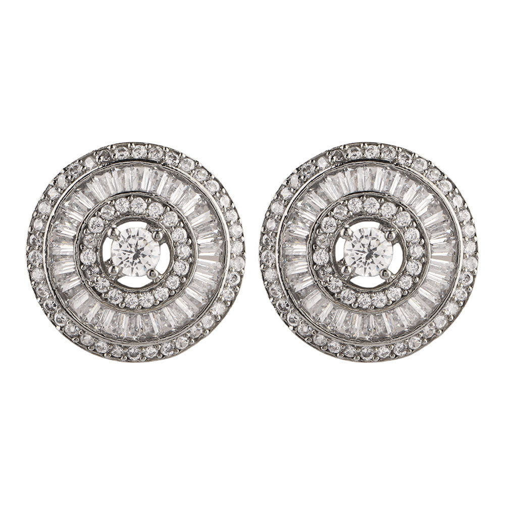 Eclipsea- Stone Studded Zirconia Stud Earrings