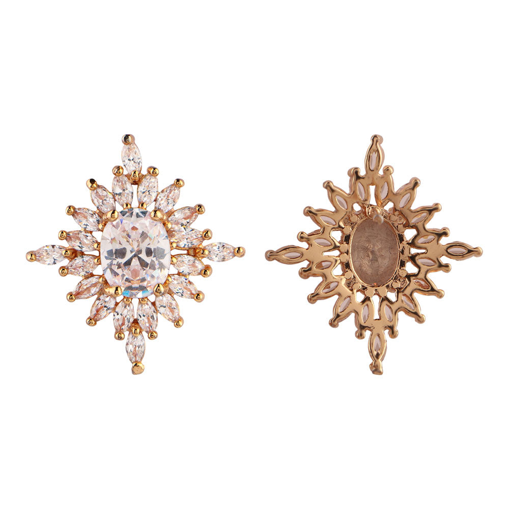 Lysoria- Stone Studded Zirconia Stud Earrings