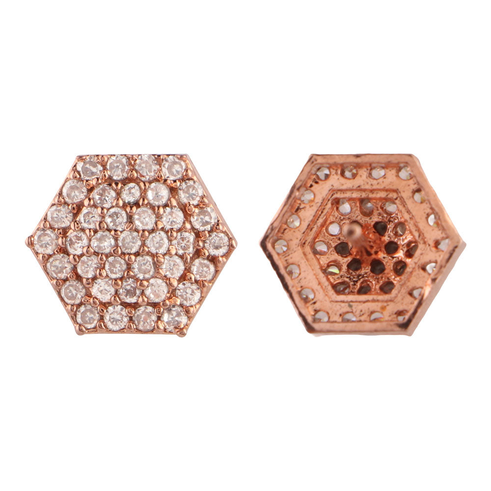 Luniela- Stone Studded Zirconia Stud Earrings