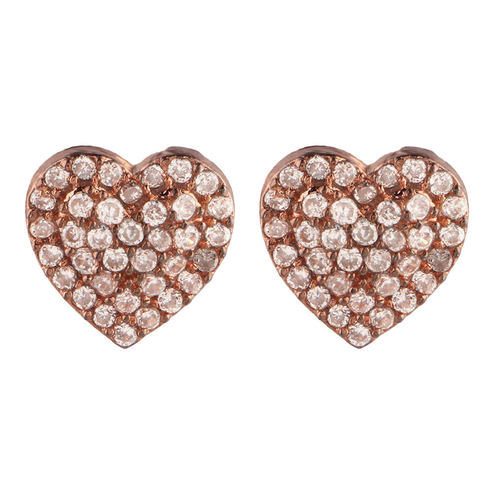 Sunelle- Stone Studded Zirconia Stud Earrings