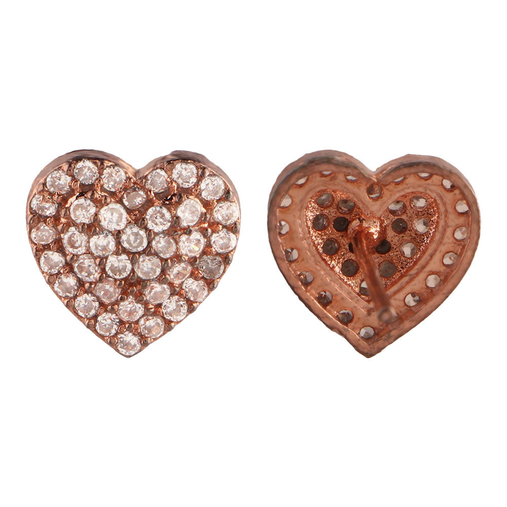 Sunelle- Stone Studded Zirconia Stud Earrings