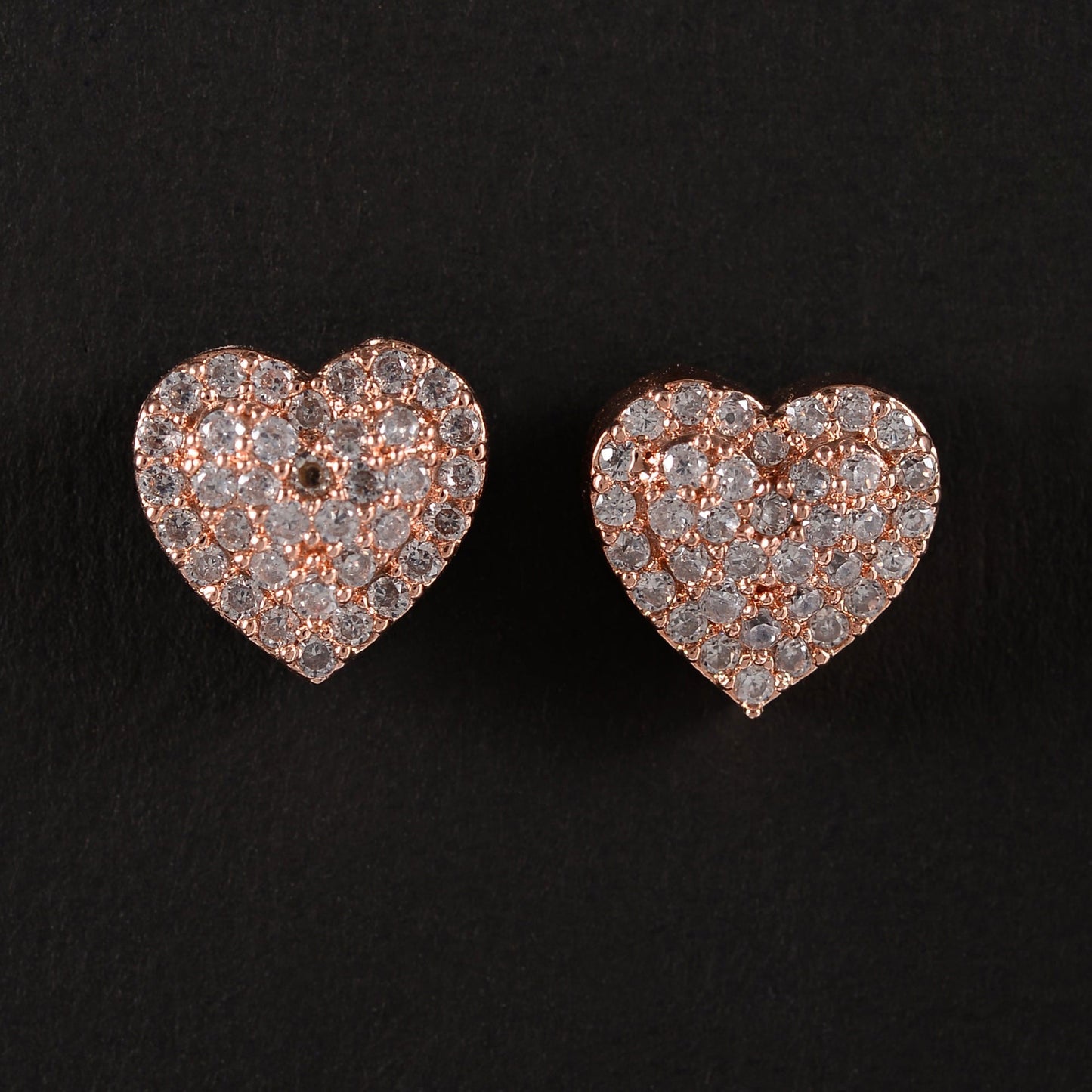 Sunelle- Stone Studded Zirconia Stud Earrings