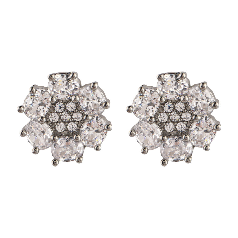 Luristelle- Stone Studded Zirconia Stud Earrings