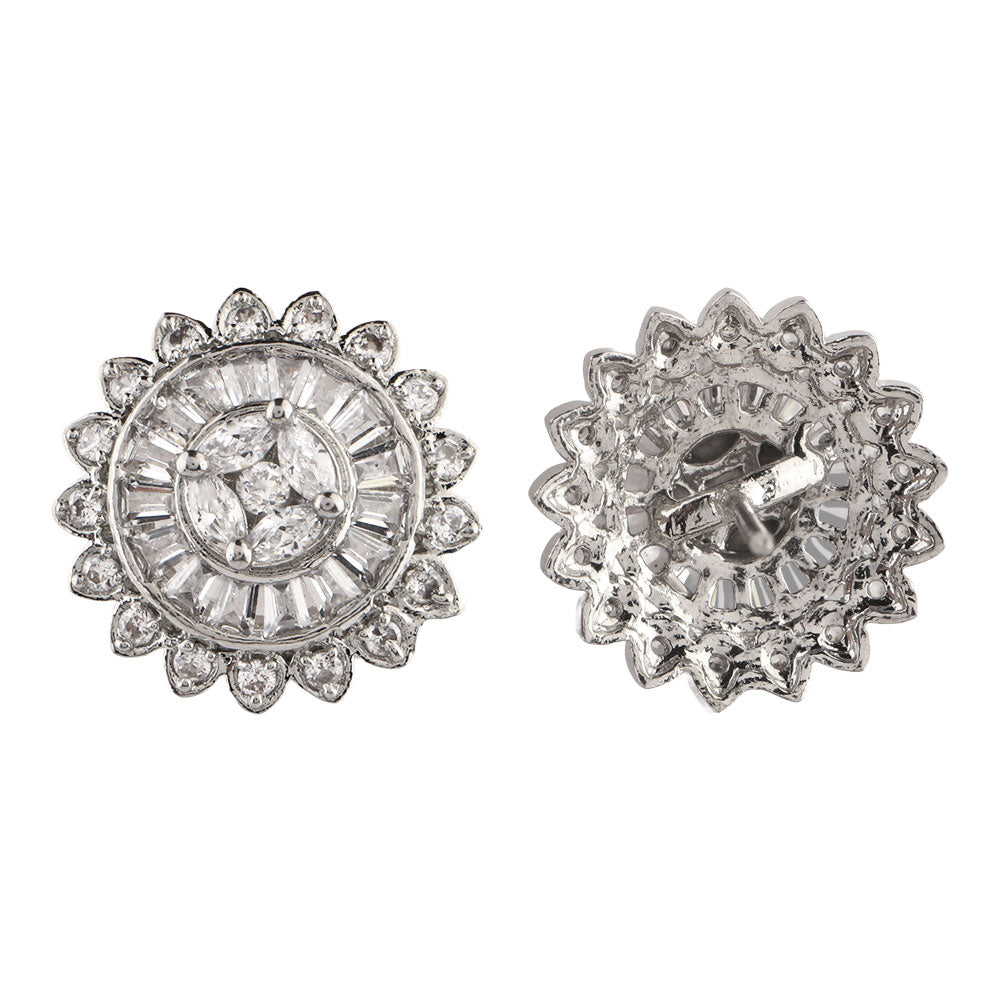 Stariva- Stone Studded Zirconia Stud Earrings
