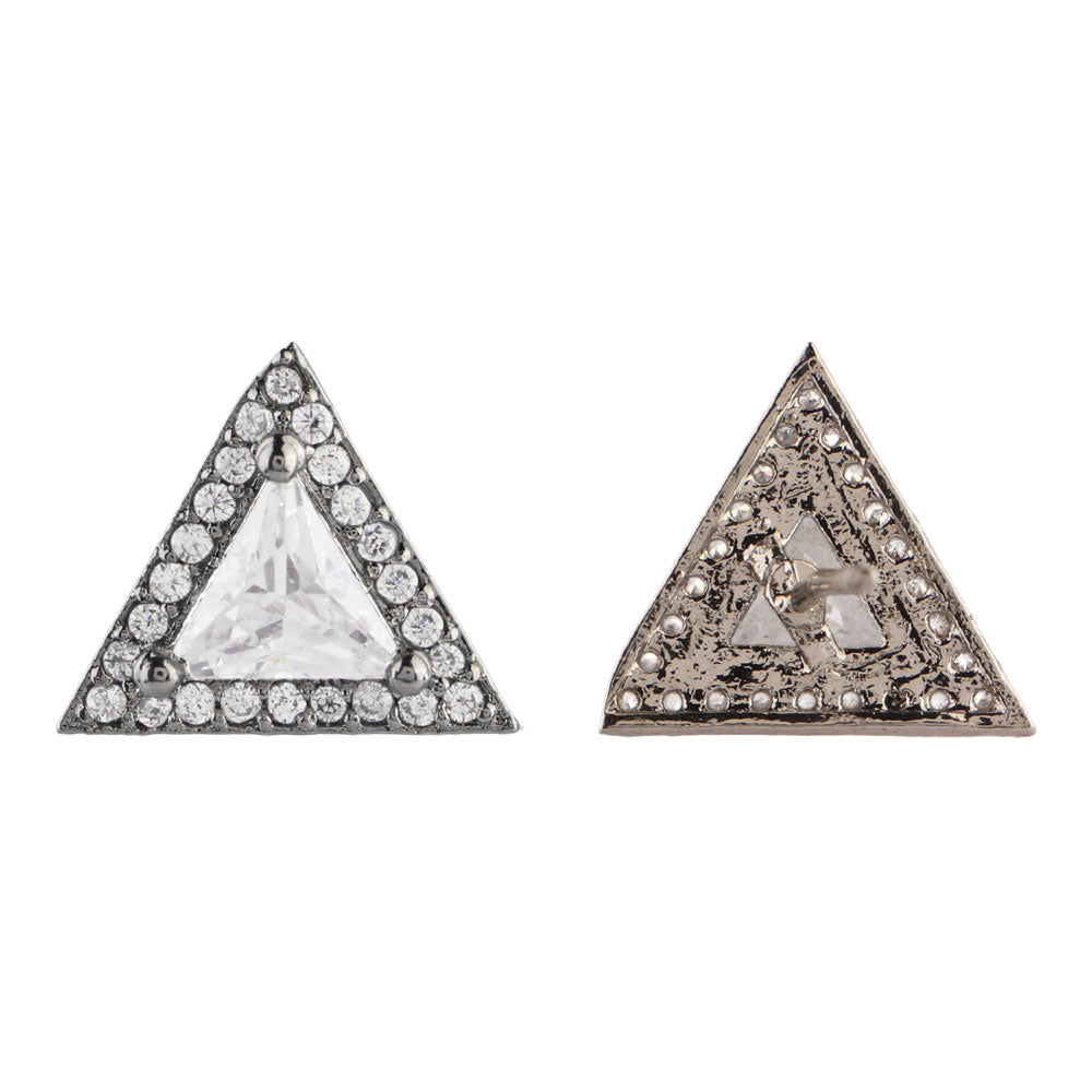 Lunissea- Stone Studded Zirconia Stud Earrings