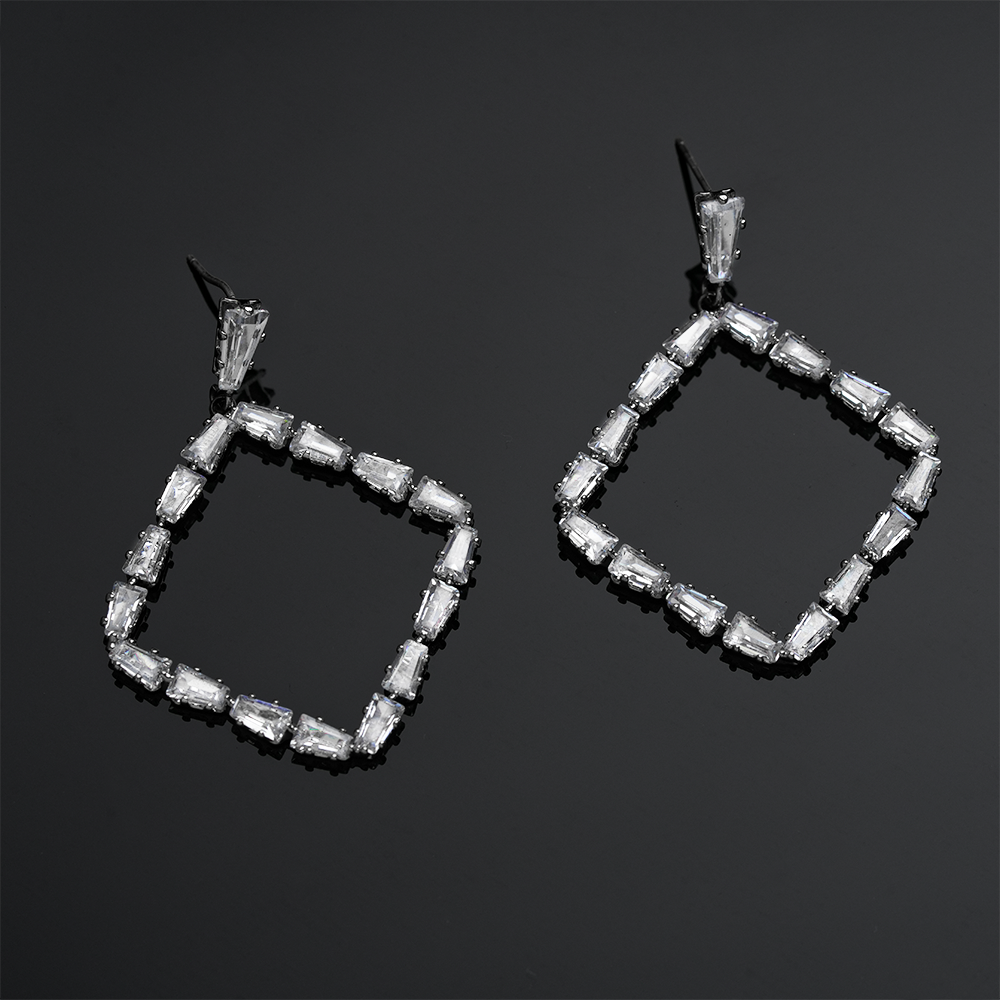 Glowria Star- Stone Studded Zirconia Dangler Earrings