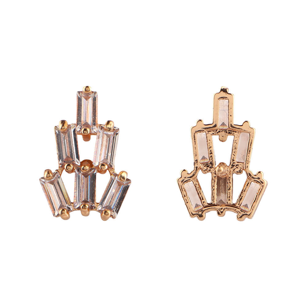 Starlisse- Stone Studded Zirconia Stud Earrings