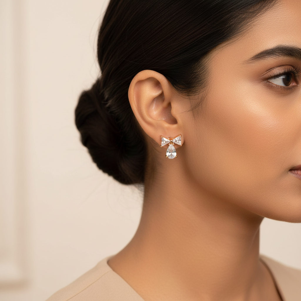 Asterellea- Stone Studded Zirconia Dangler Earrings