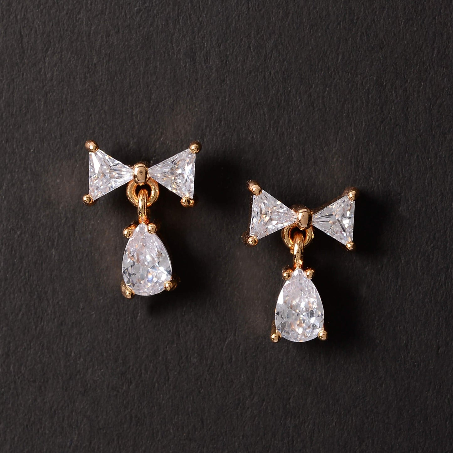 Asterellea- Stone Studded Zirconia Dangler Earrings