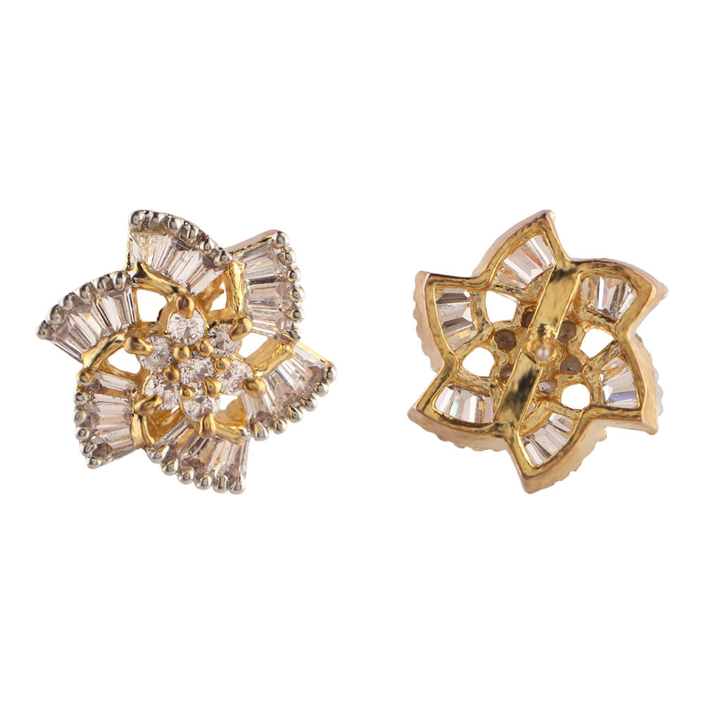 Stellory- Stone Studded Zirconia Stud Earrings